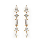 2.8 CTW Lab diamond Dangly Mixed Drop Earrings - LGG Jewelry